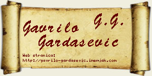 Gavrilo Gardašević vizit kartica
